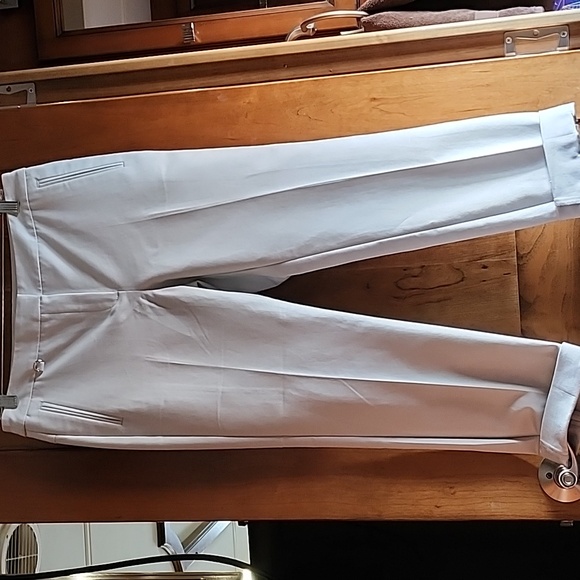 Bone White Kate Bi Stretch Cropped Dress Pants Size 6 - Picture 1 of 16